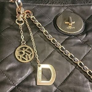 DKNY woman's evening handbag black leather